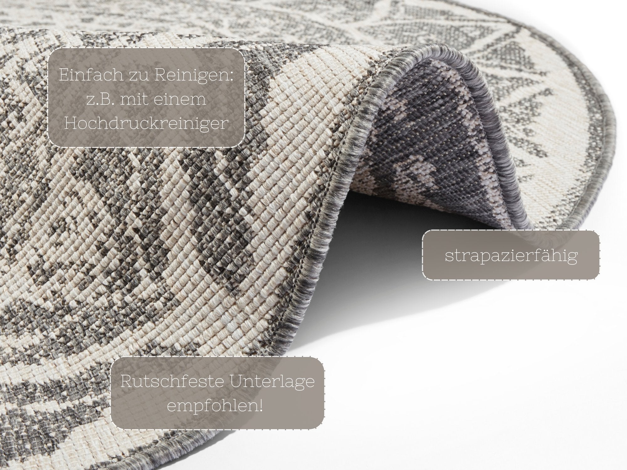 Hanse Home  Reversible In-& Outdoor Flatweave Carpet Siruma Round - 140 cm