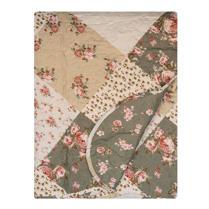 Clayre&Eef Bedsprei / Quilt Rosalie 180 x 250 cm incl. 1 kussensloop