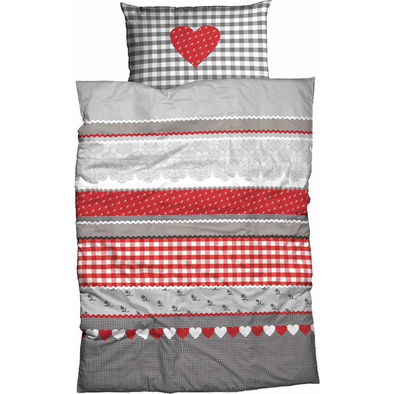 CASATEX Beddengoed Hart-Geruit schattig hart-ruit-design