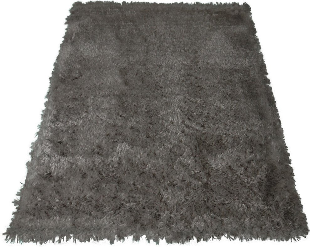 Merkloos Kleed 120x160 shaggy grijs fluffy