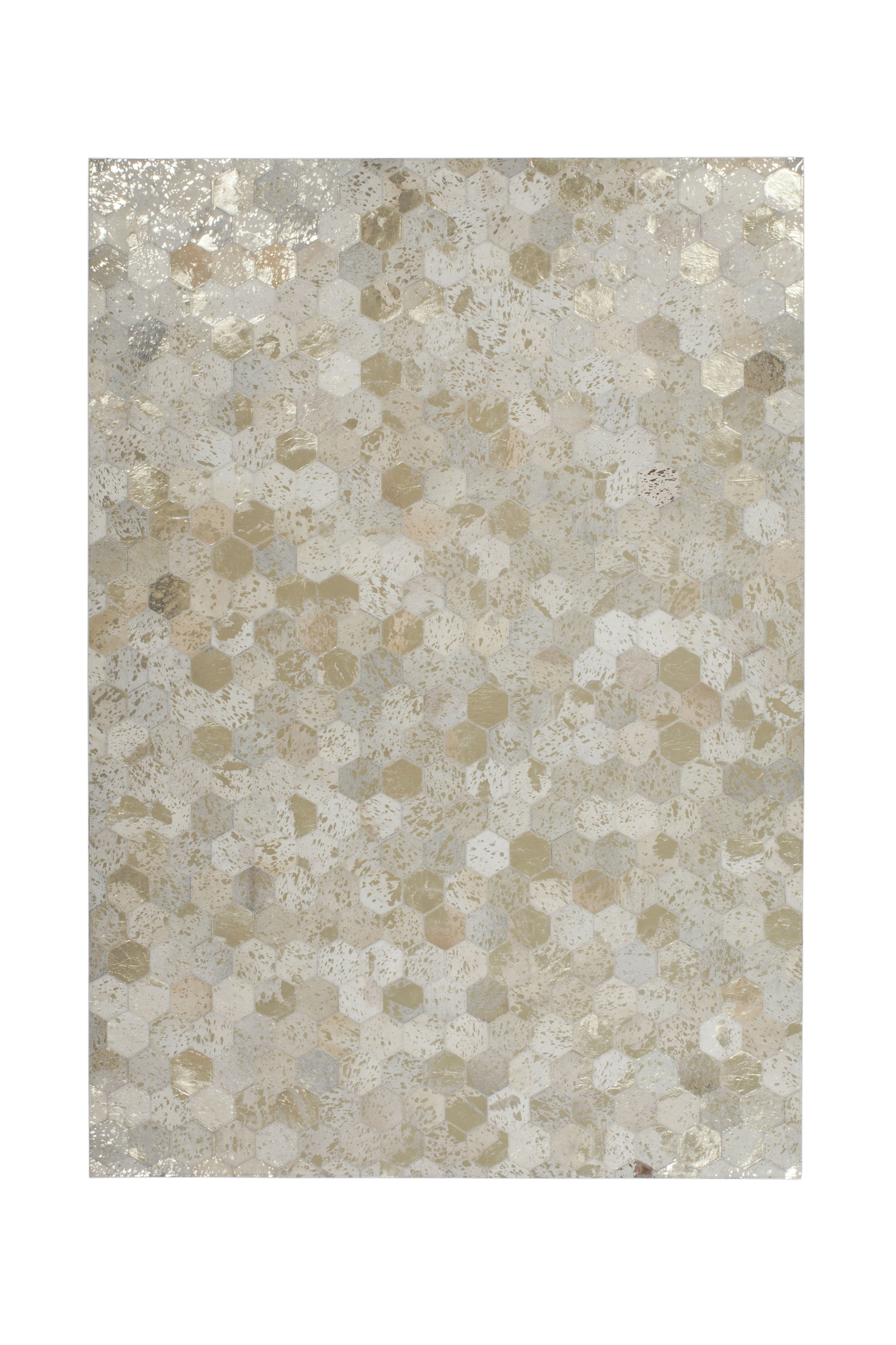 Forte Collection Vloerkleed Hex leer | 