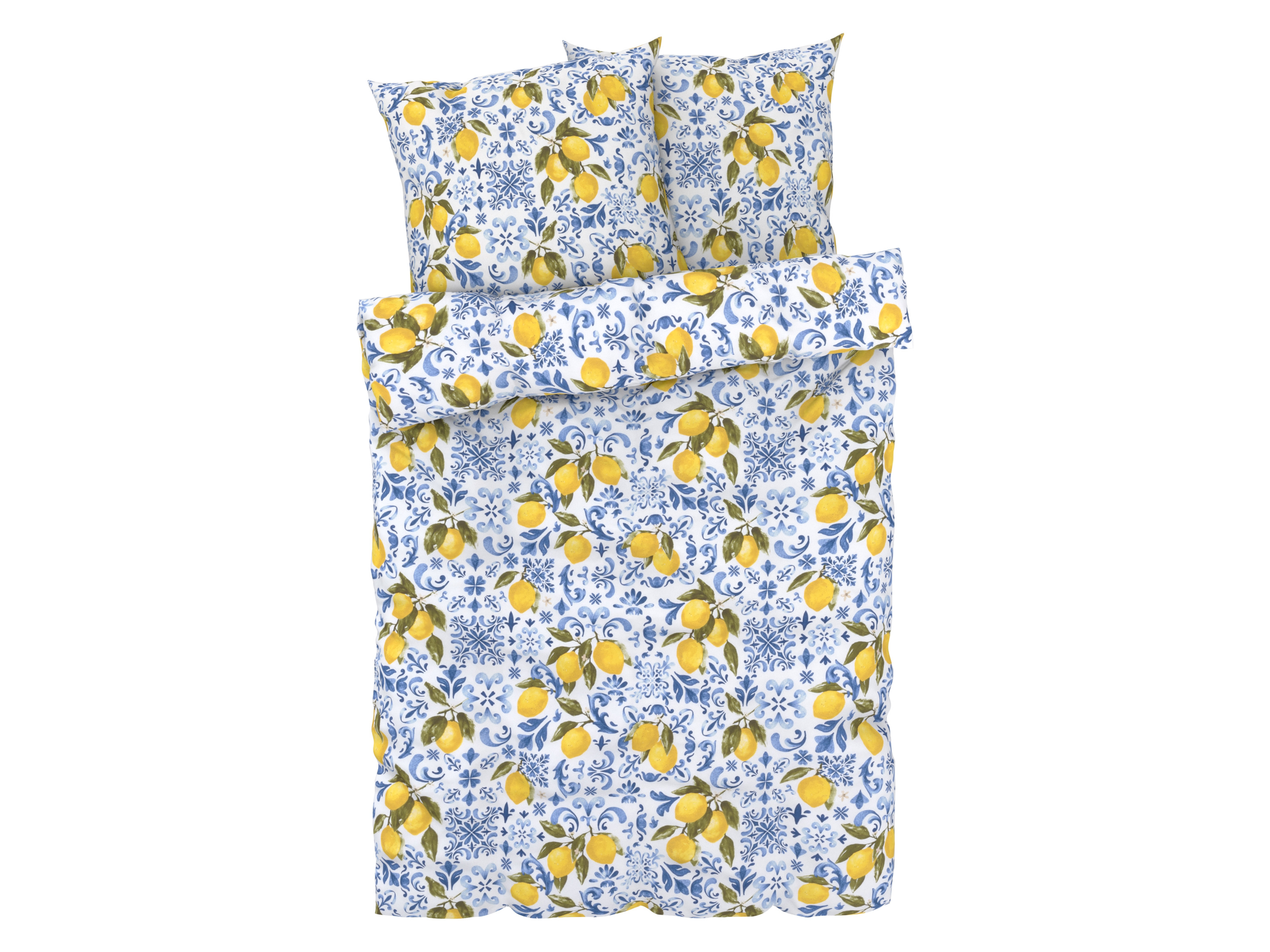 Livarno home Dekbedovertrek 200 x 200 cm (citroen/blauw)