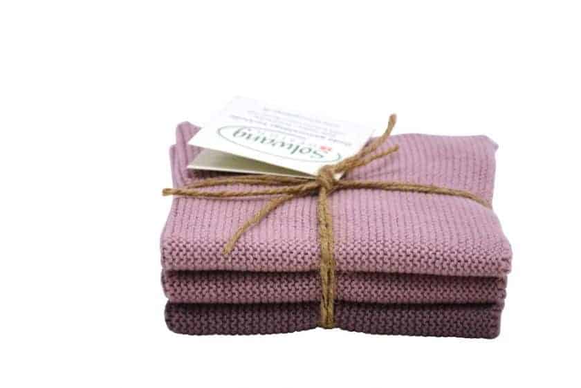 Solwang Design  vaatdoekjes - set van 3 - dusty roze