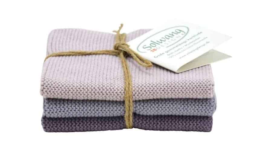 Solwang Design  vaatdoekjes - set van 3 - Dusty Purple
