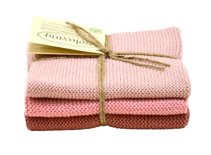 Solwang Design  vaatdoekjes - set van 3 - Smoky Rose