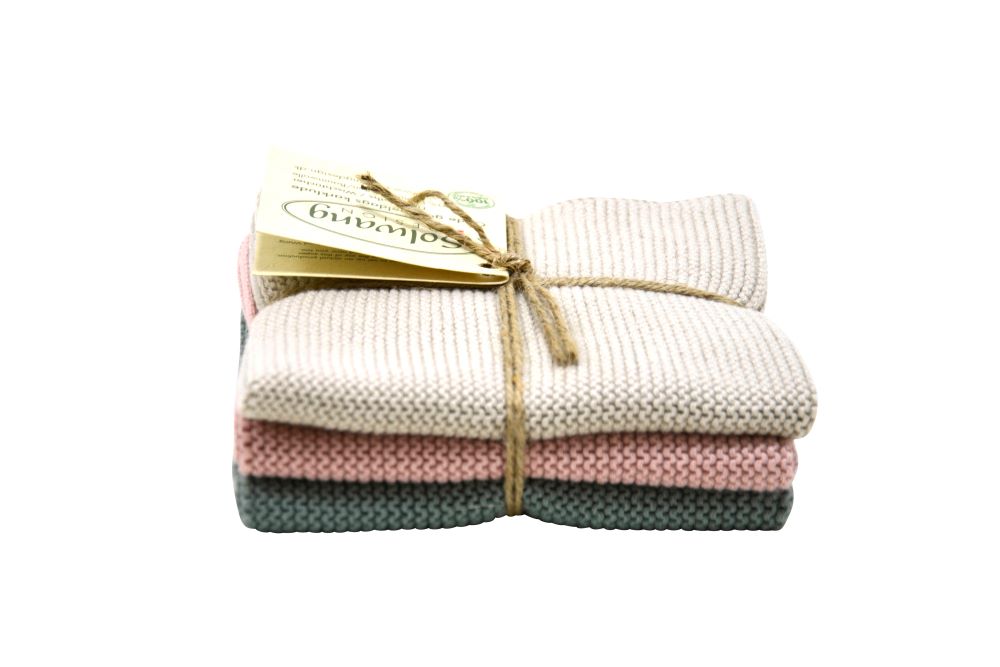 Solwang Design  vaatdoekjes set van 3 - delicate pastel combi