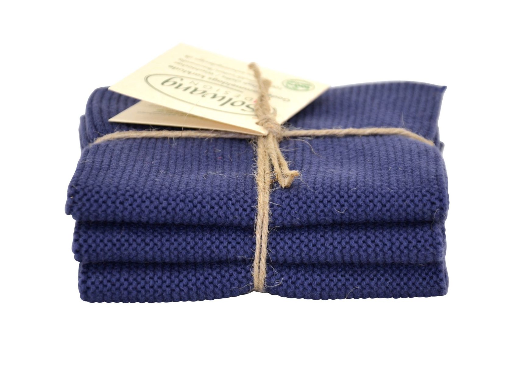 Solwang Design  vaatdoekjes - set van 3 - dark dusty blue