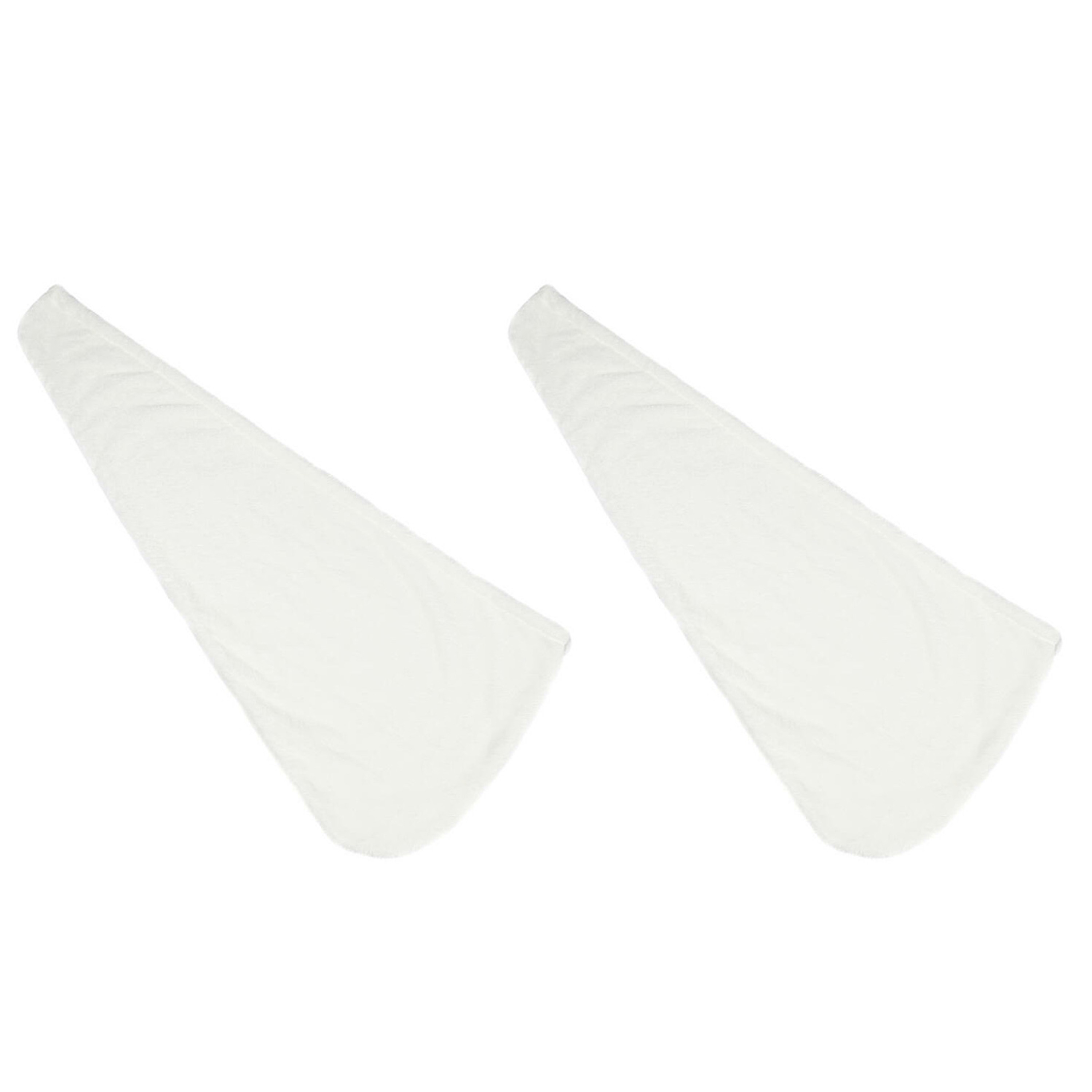 Benson Care haarhanddoek - 2x - wit - 64 x 23 cm - microvezel - snel droog haar -