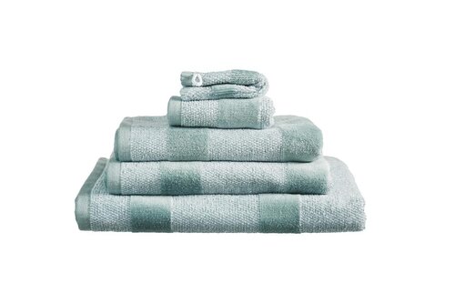 Beddinghouse Sheer Stripe Handdoek Groen 60x110 cm