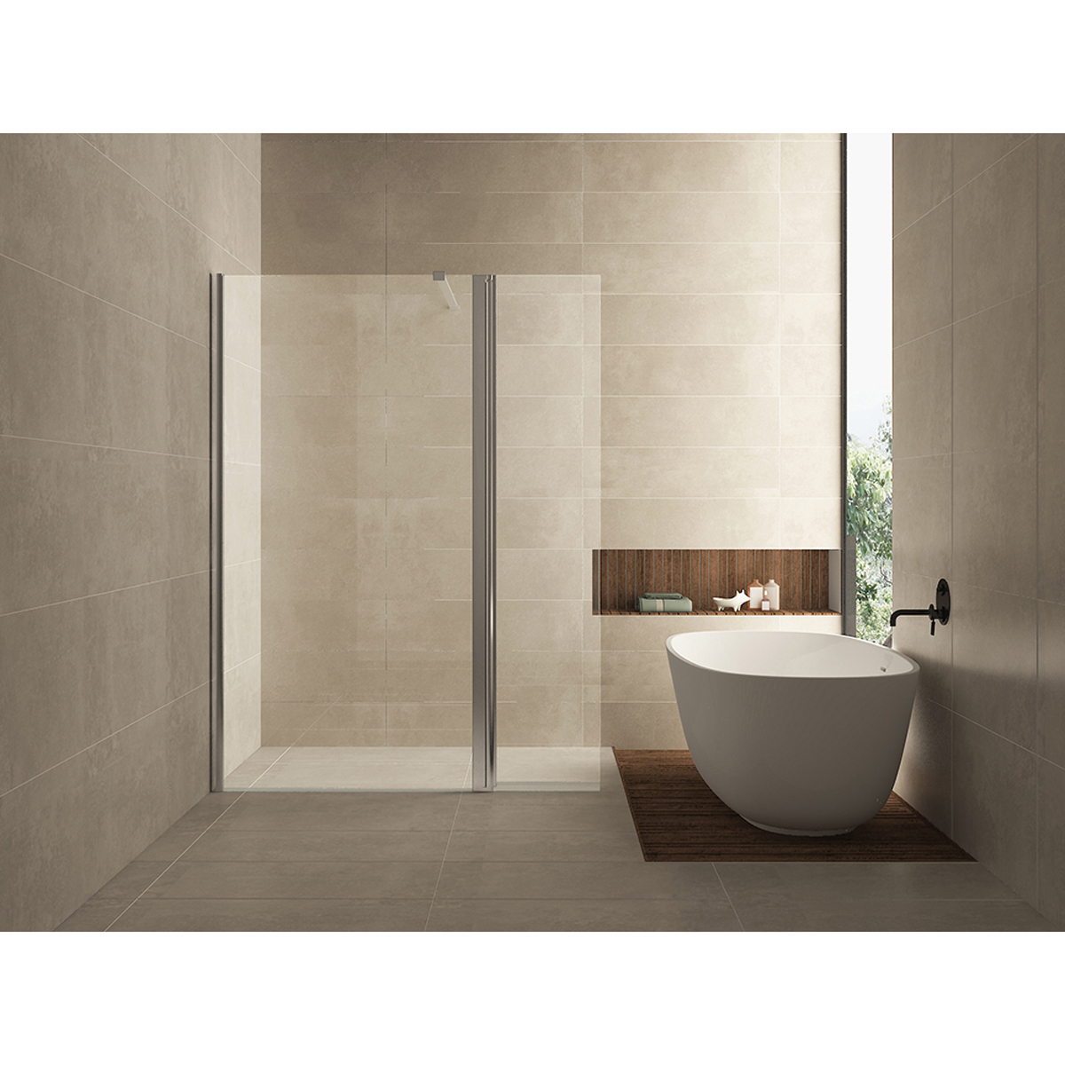 Wiesbaden Comfort Zijwand Draaibaar - 300x2000x10mm - NANO - Helder Glas/Chroom