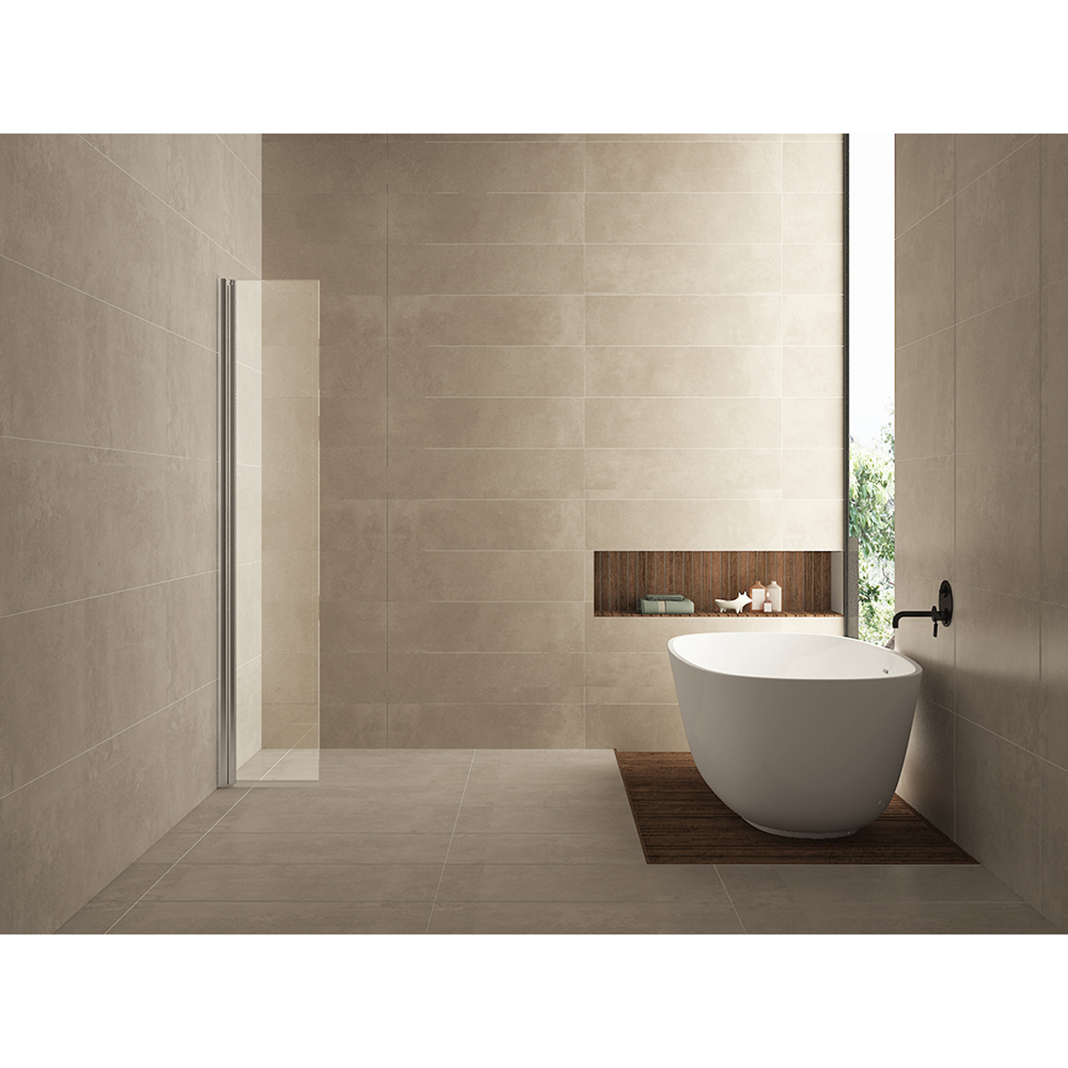 Wiesbaden Comfort Zijwand Draaibaar met Muurprofiel - 400x2000x10mm - NANO - Helder Glas/Chroom