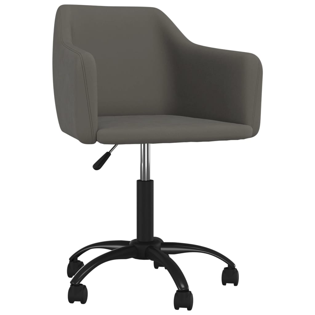 vidaXL Eetkamerstoelen draaibaar 2 st fluweel donkergrijs