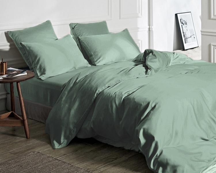 RoyalTextile - Dekbedovertrek 100% Bamboo - Groen - 240 x 200/220