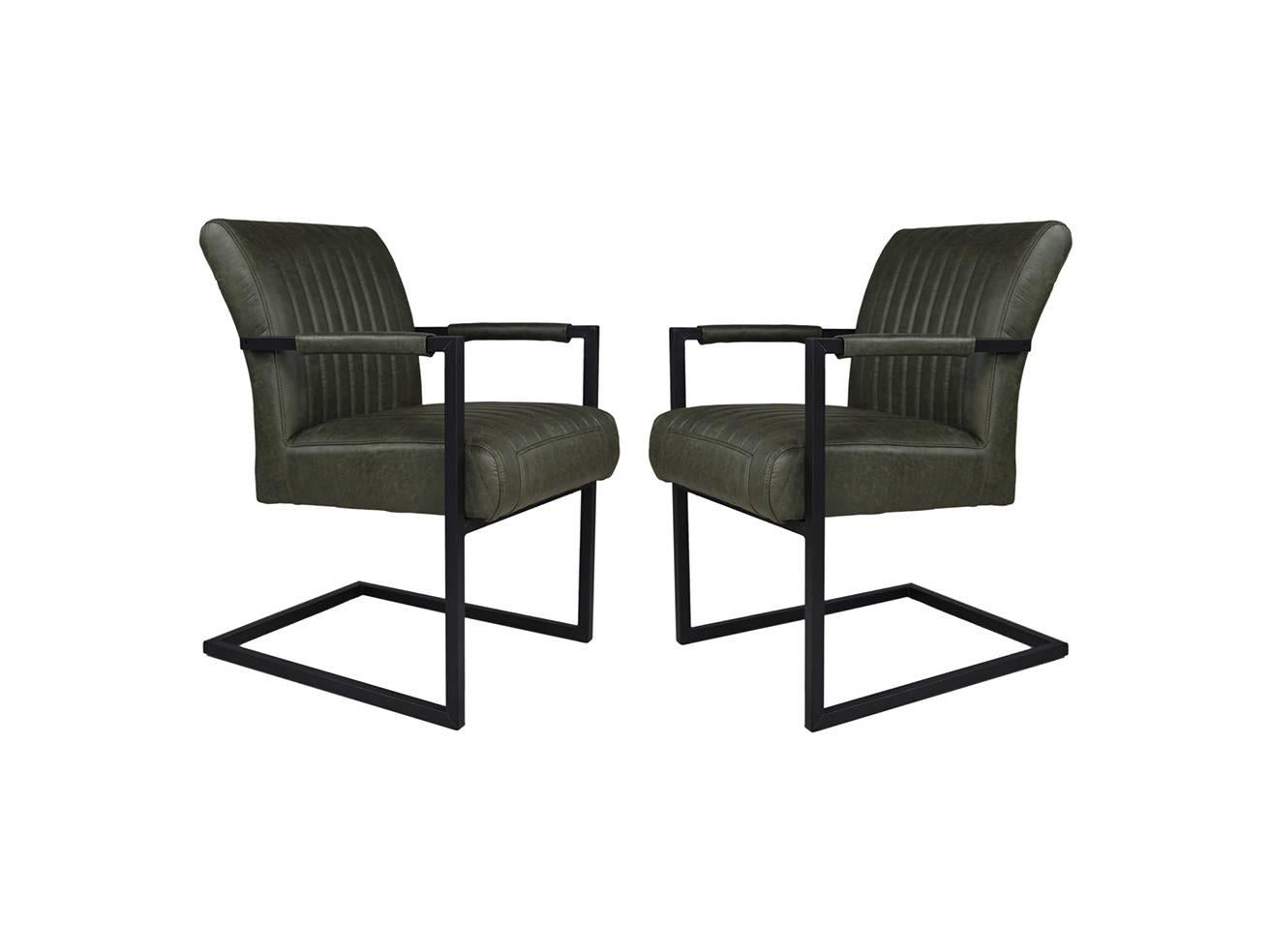 HSM Collection Set van 2 eetkamerstoelen Texas Met Arm | 