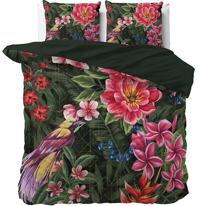 Sleeptime Milou 2 Dekbedovertrek Groen -1-persoons (140 x 200/220 cm)
