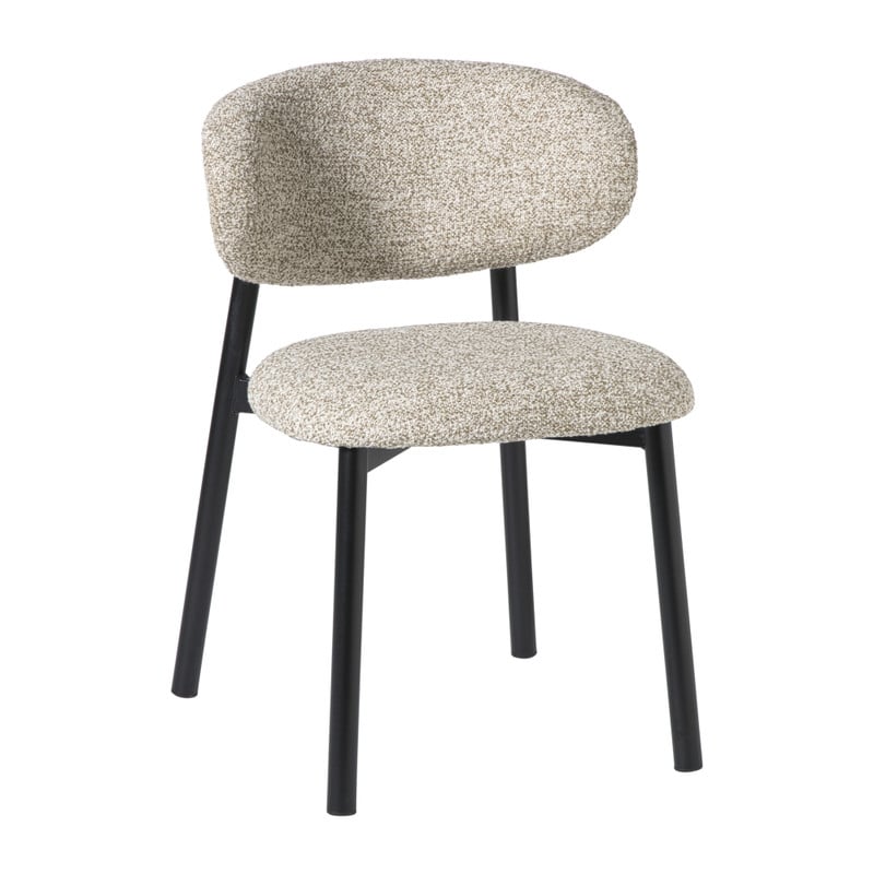 Xenos Eetkamerstoel Piensa - beige/zwart - 74x51.5x51 cm