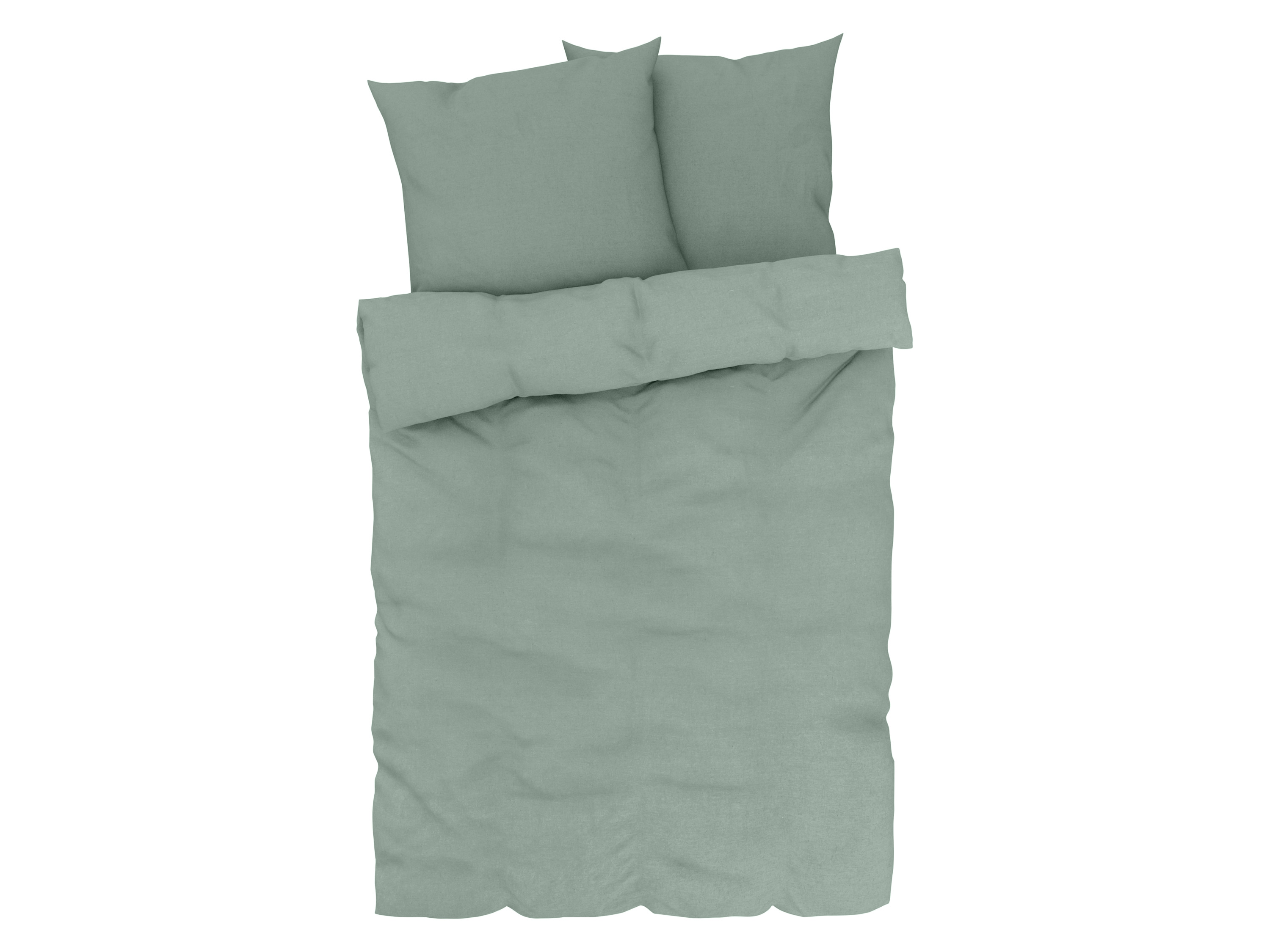 Livarno home Dekbedovertrek van linnenmix 240 x 220 cm (Groen)