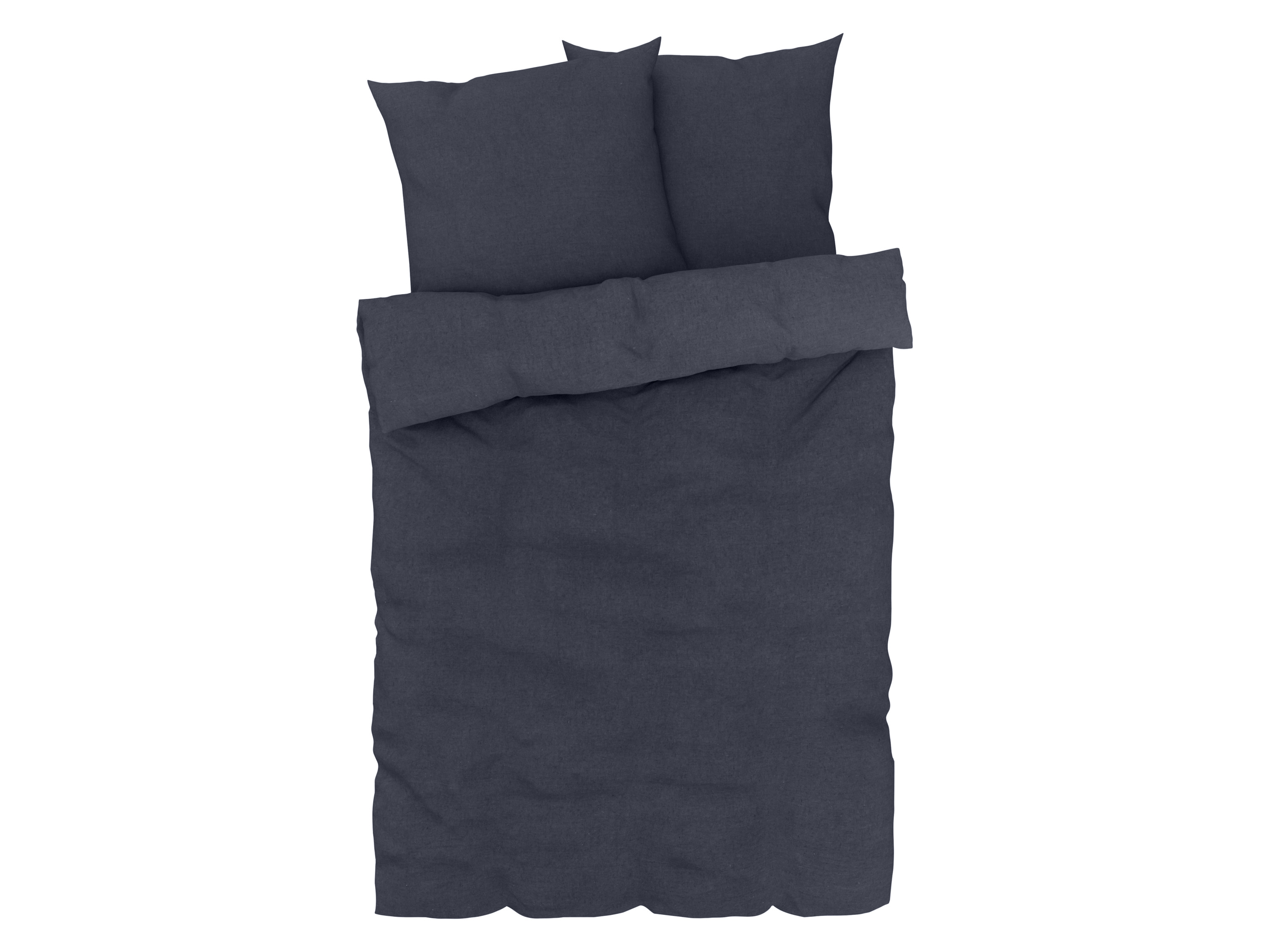 Livarno home Dekbedovertrek van linnenmix 240 x 220 cm (Zwart/blauw)
