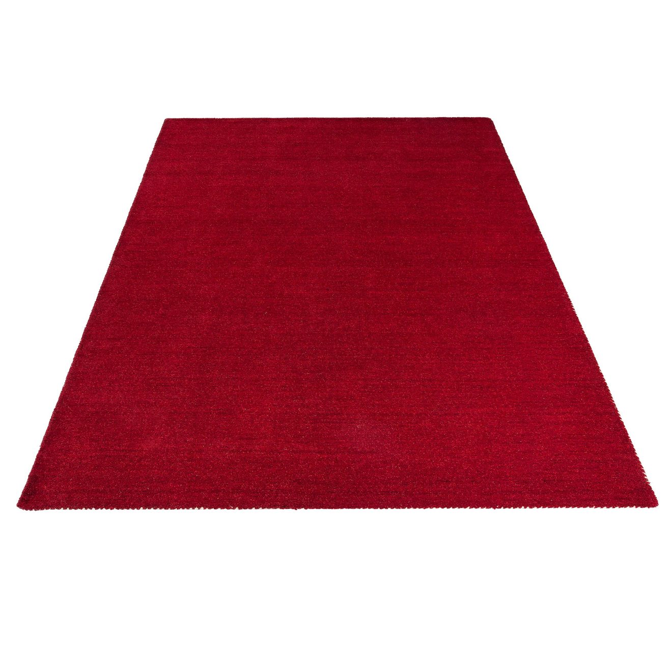 THEKO Wollen kleed Gabbeh uni, Handgeweven vloerkleed, mêlee, zuivere wol, met de hand geweven