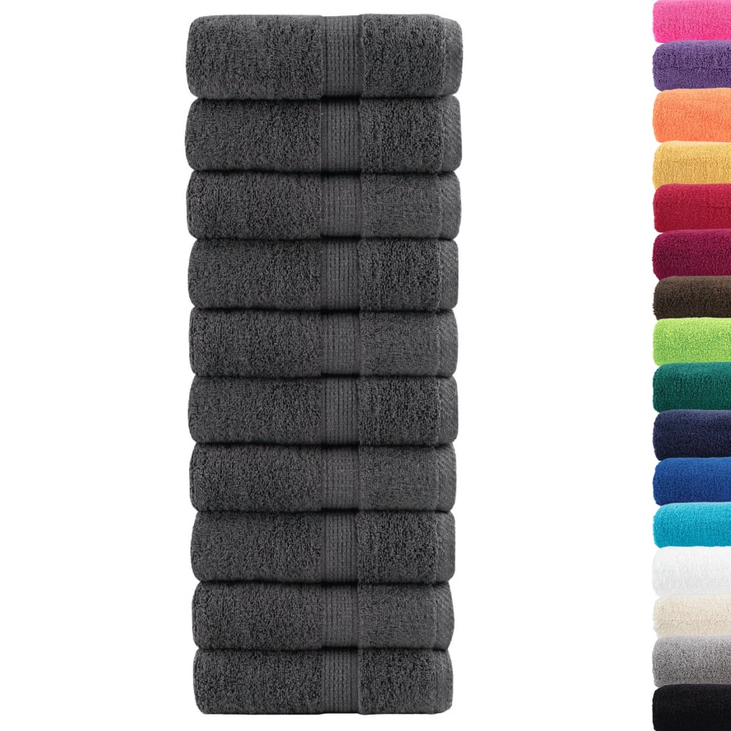 vidaXL Gastendoekjes SOLUND 10 st 600 g/m² 30x50 cm antraciet