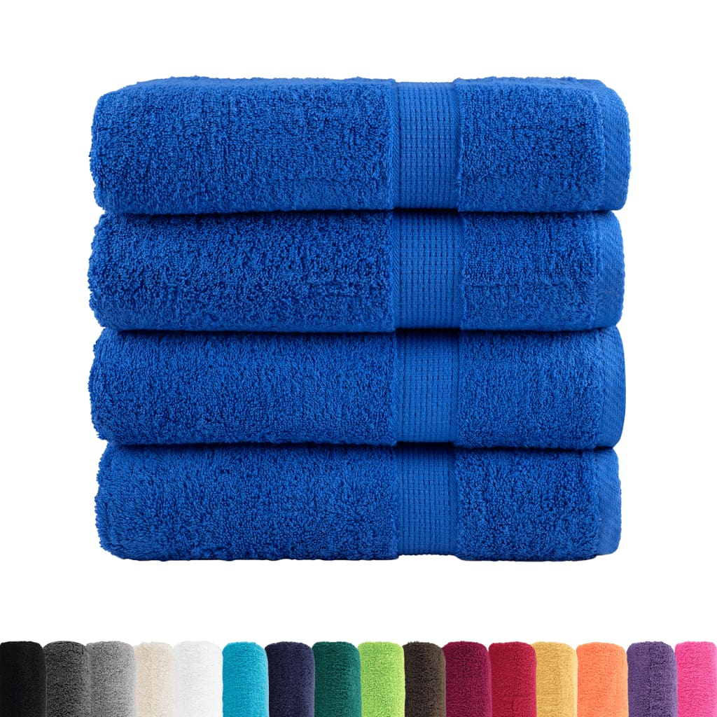 vidaXL Handdoeken SOLUND 4 st 600 g/m² 50x100 cm blauw