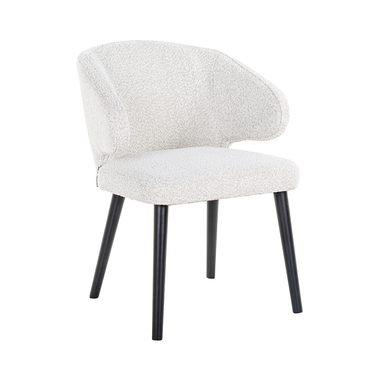 Richmond Interiors Richmond Eetkamerstoel Indigo Bouclé - Wit