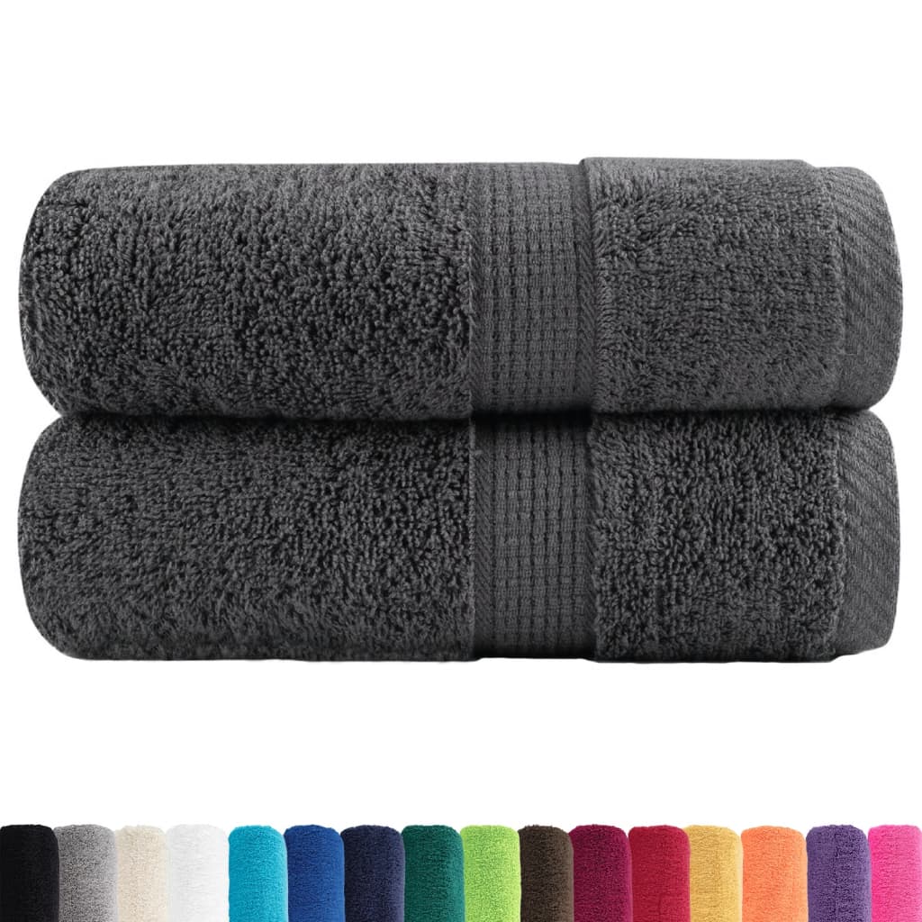 vidaXL Gastendoekjes SOLUND 2 st 600 g/m² 30x30cm antracietkleurig