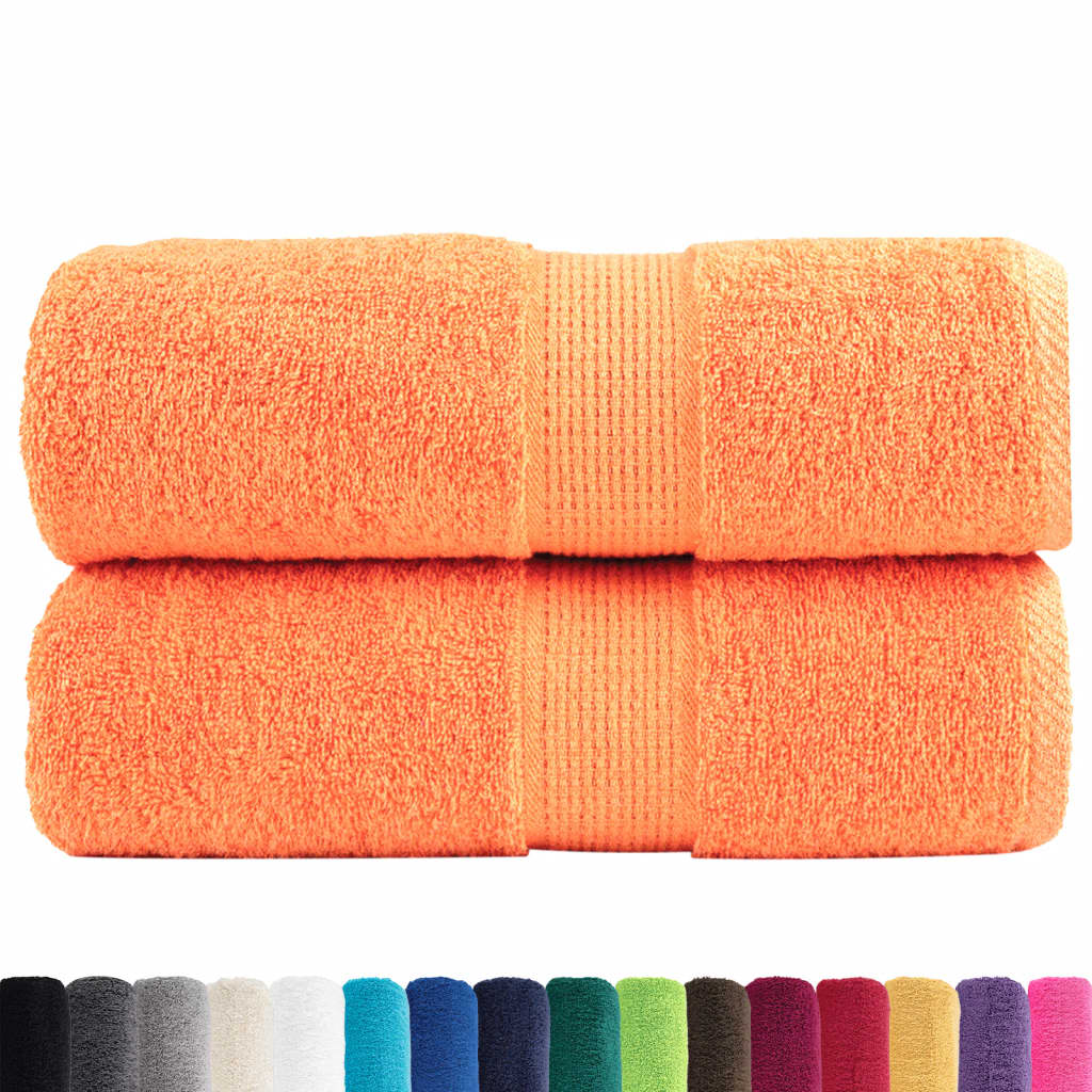 vidaXL Gastendoekjes SOLUND 2 st 600 g/m² 30x50 cm oranje