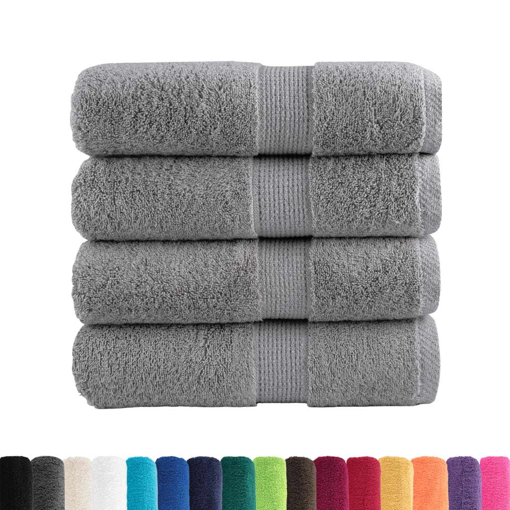vidaXL Gastendoekjes SOLUND 4 st 600 g/m² 30x30 cm grijs