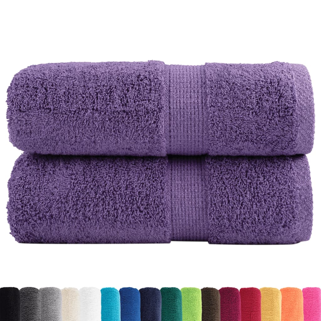 vidaXL Gastendoekjes SOLUND 2 st 600 g/m² 30x50 cm paars
