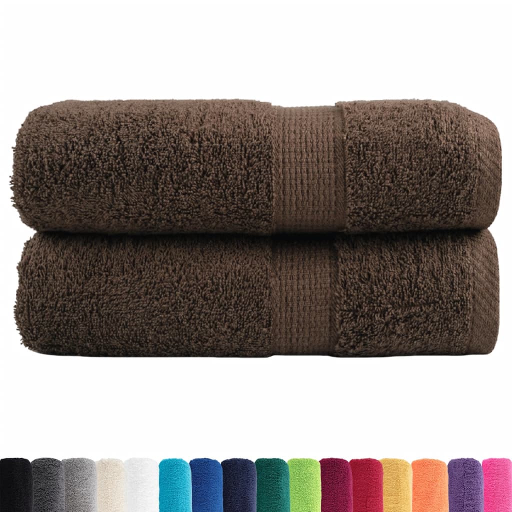 vidaXL Gastendoekjes SOLUND 2 st 600 g/m² 30x50 cm bruin
