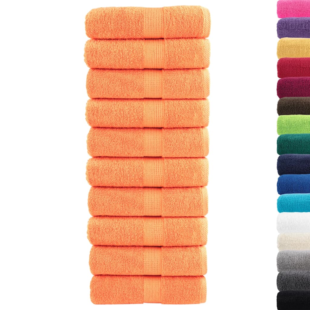 vidaXL Gastendoekjes SOLUND 10 st 600 g/m² 30x50 cm oranje