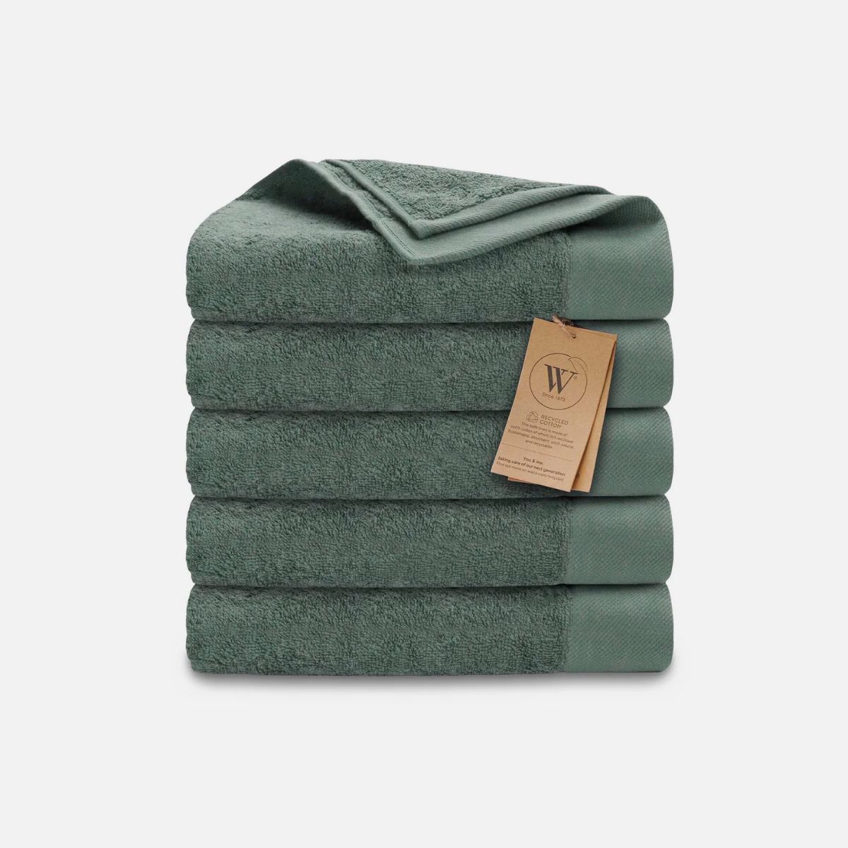 Walra Remade Cotton Handdoeken 50 x 100 cm - 550 gr/m² - Donker Groen - 5 stuks