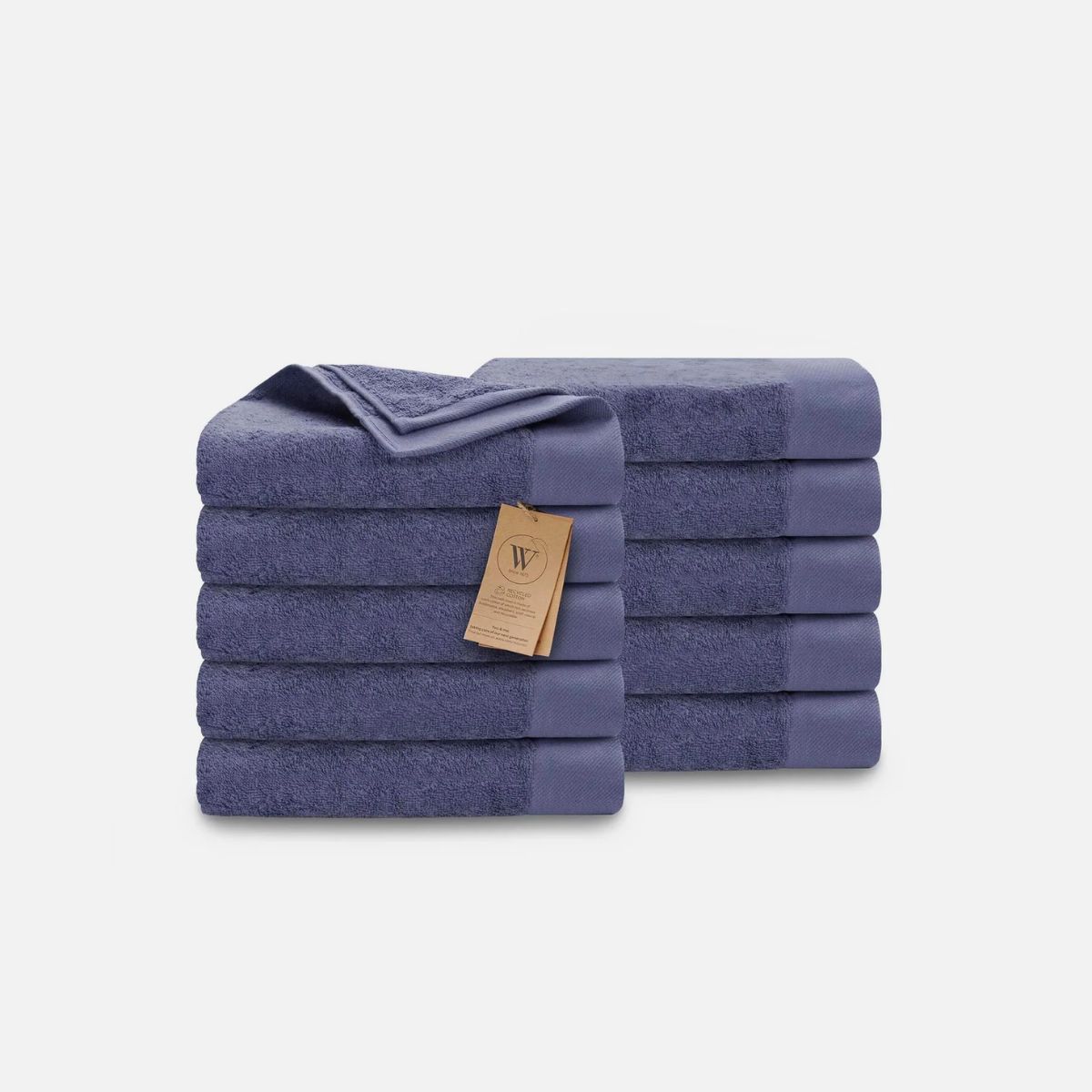 Walra Remade Cotton Handdoeken 50 x 100 cm - 550 gr/m² - Blauw - 10 stuks