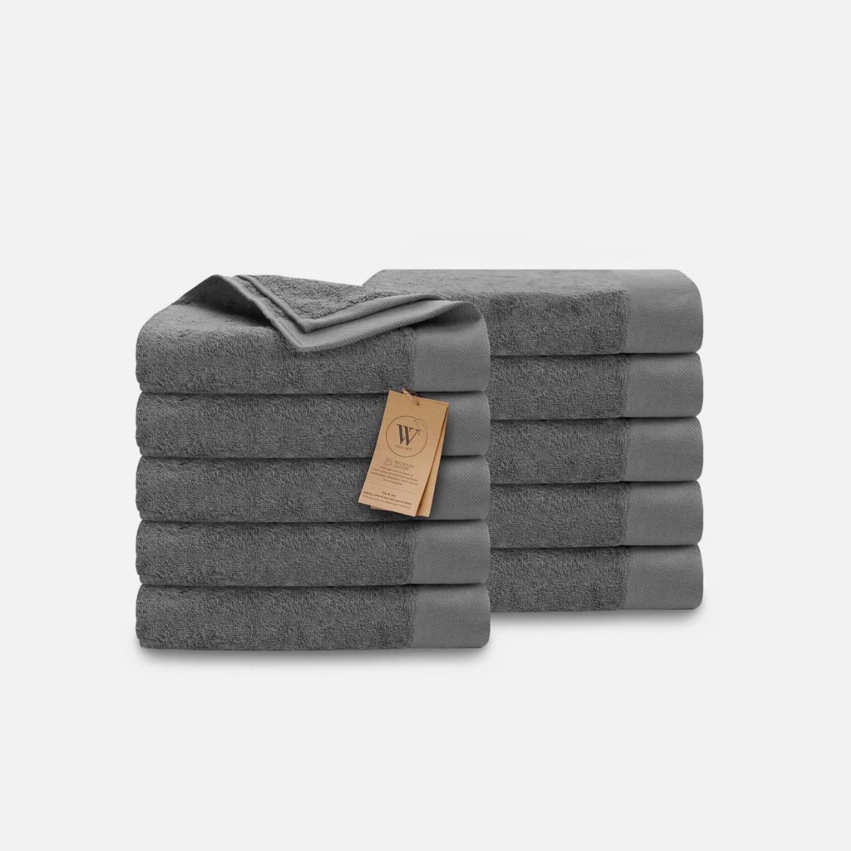 Walra Remade Cotton Handdoeken 50 x 100 cm - 550 gr/m² - Grey - 10 stuks
