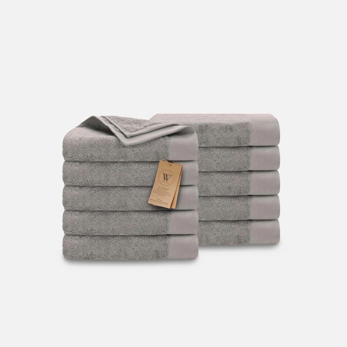 Walra Remade Cotton Handdoeken 50 x 100 cm - 550 gr/m² - Taupe - 10 stuks