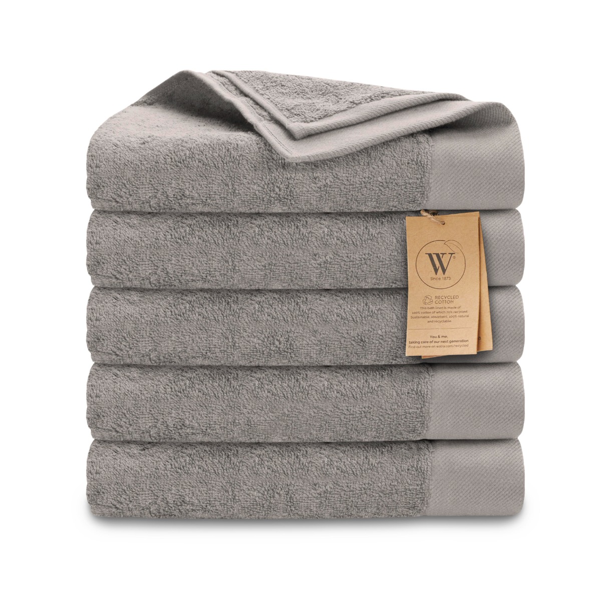 Walra Remade Cotton Handdoeken 60 x 110 cm - 550 gr/m² - Taupe - 5 stuks