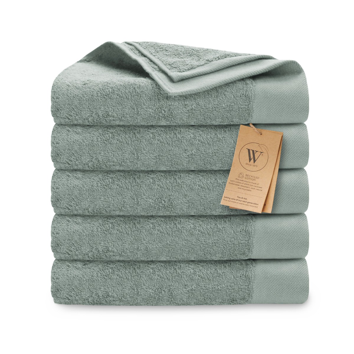 Walra Remade Cotton Handdoeken 60 x 110 cm - 550 gr/m² - Jade - 5 stuks