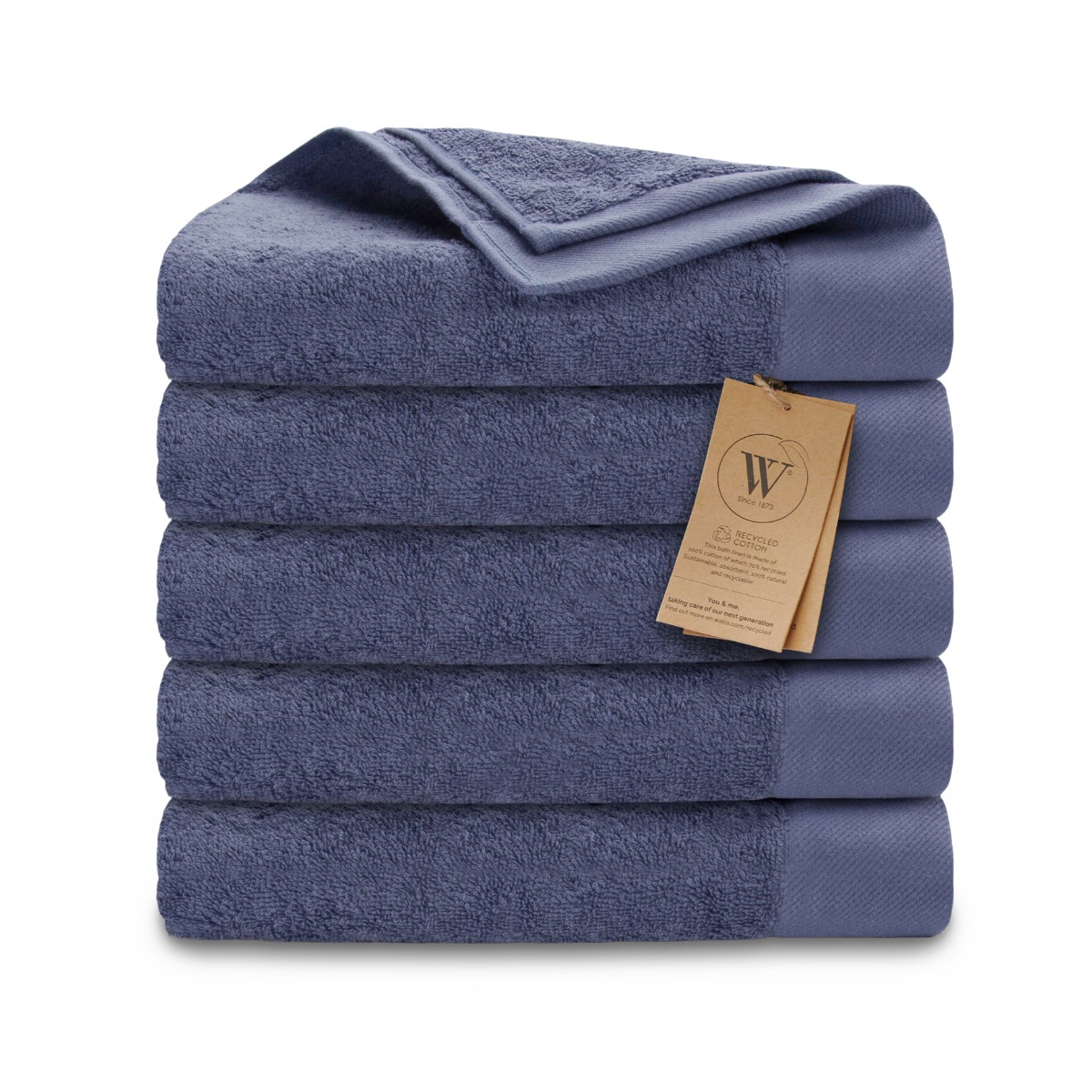 Walra Remade Cotton Handdoeken 60 x 110 cm - 550 gr/m² - Blauw - 5 stuks