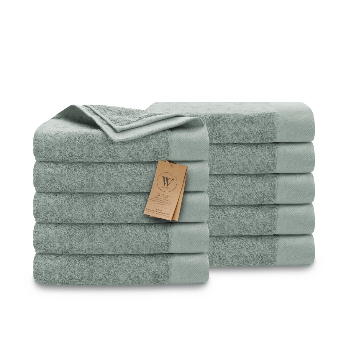 Walra Remade Cotton Handdoeken 60 x 110 cm - 550 gr/m² - Jade - 10 stuks