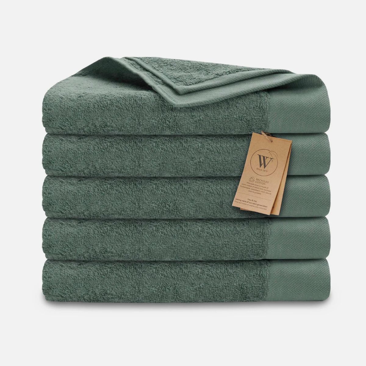 Walra Remade Cotton Handdoeken 70 x 140 cm - 550 gr/m² - Donker Groen - 5 stuks