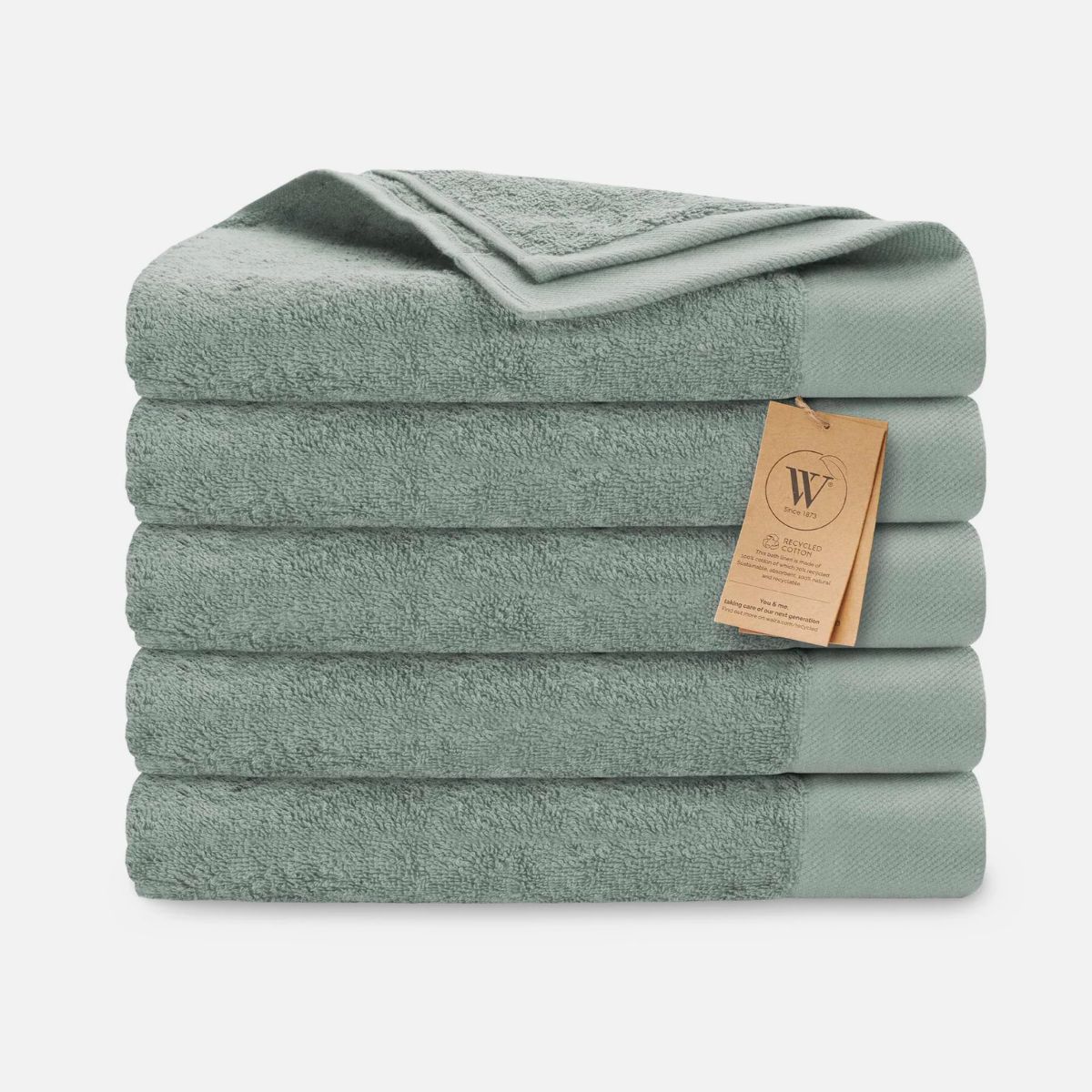 Walra Remade Cotton Handdoeken 70 x 140 cm - 550 gr/m² - Jade - 5 stuks