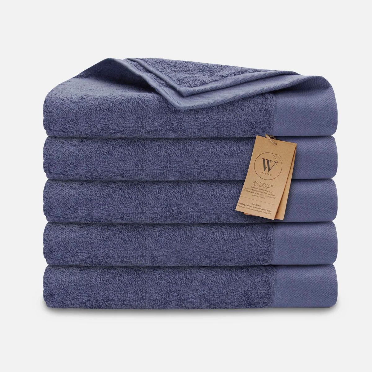 Walra Remade Cotton Handdoeken 70 x 140 cm - 550 gr/m² - Blauw - 5 stuks