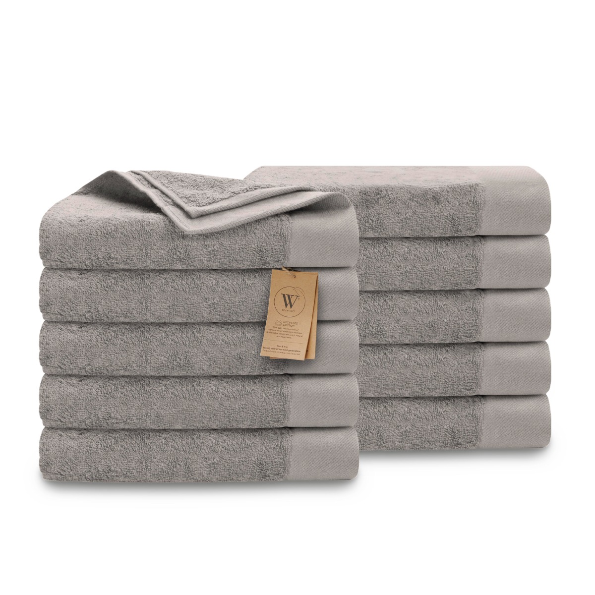Walra Remade Cotton Handdoeken 70 x 140 cm - 550 gr/m² - Taupe - 10 stuks