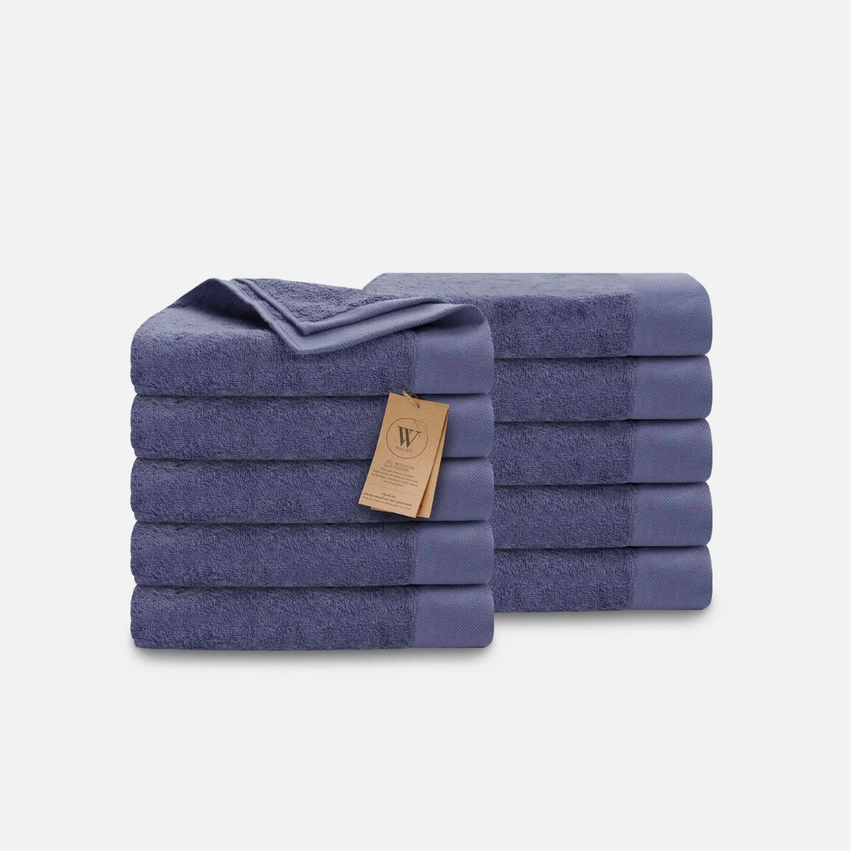 Walra Remade Cotton Handdoeken 70 x 140 cm - 550 gr/m² - Blauw - 10 stuks