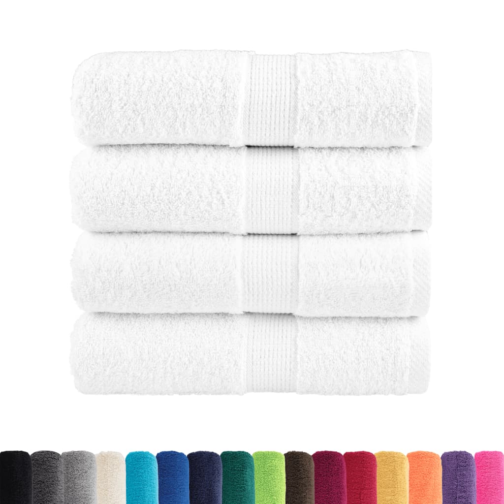 vidaXL Gastendoekjes SOLUND 4 st 600 g/m² 30x50 cm wit