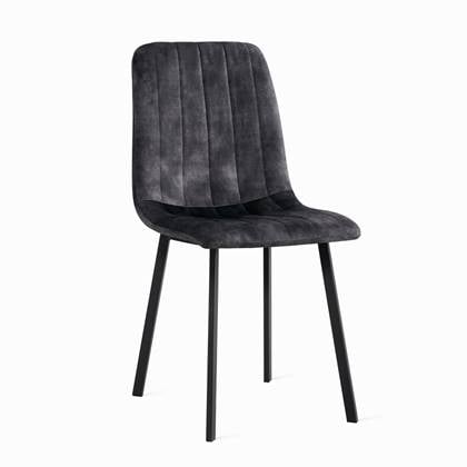 By fonQ Betty Eetkamerstoel - Velvet - Antraciet