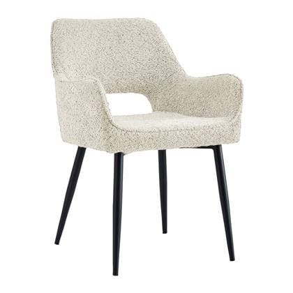 By fonQ Welle Eetkamerstoel - Bouclé - Beige