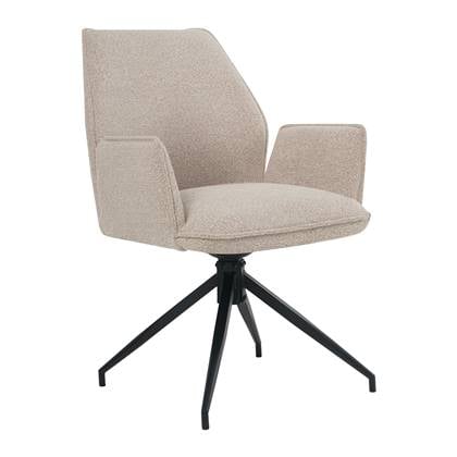 By fonQ Reign Eetkamerstoel - Bouclé - Taupe