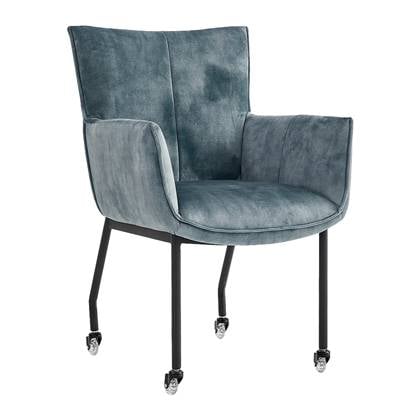 By fonQ Vero Eetkamerstoel - Velvet - Petrol